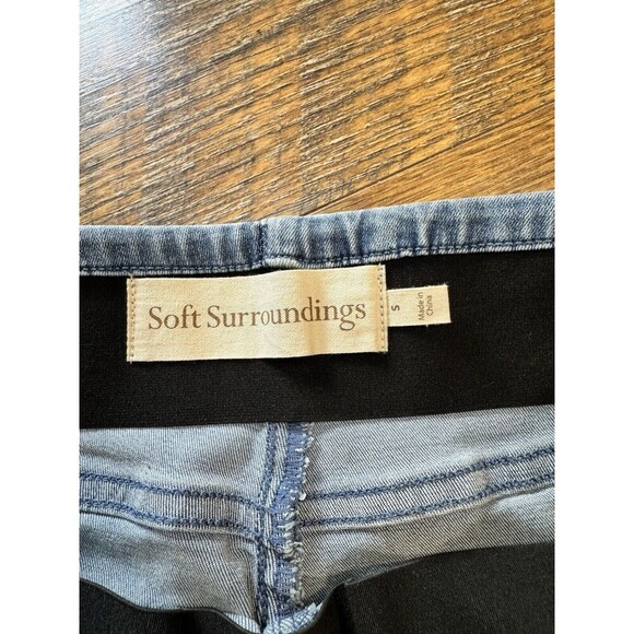 Soft Surroundings Jeans Women's  Small  Blue Flare Pull On - Picture 2 of 6